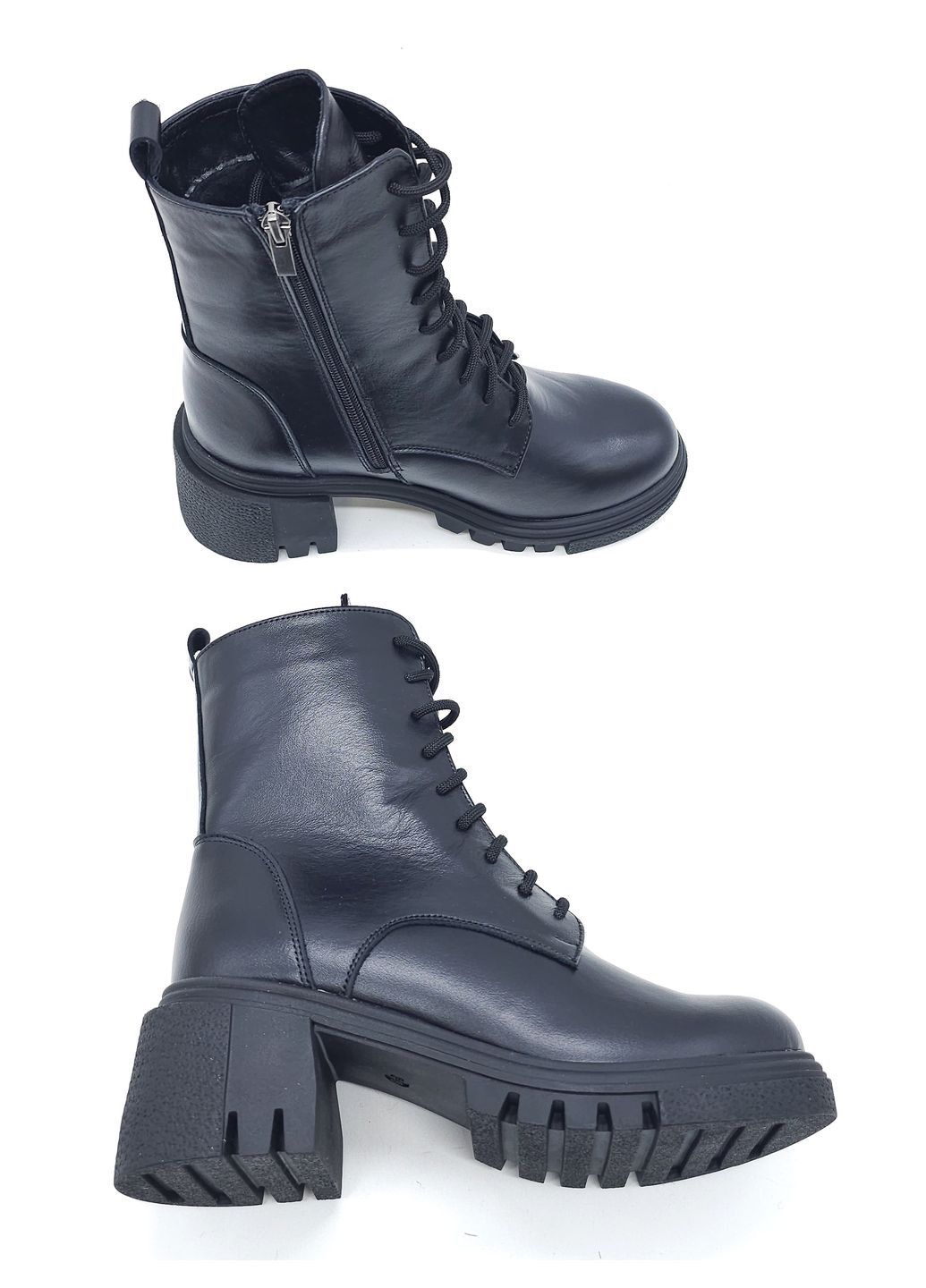 Жіночі черевики зимові чорні шкіряні MR-16-1 25,5 см (р) Morento (271828054)