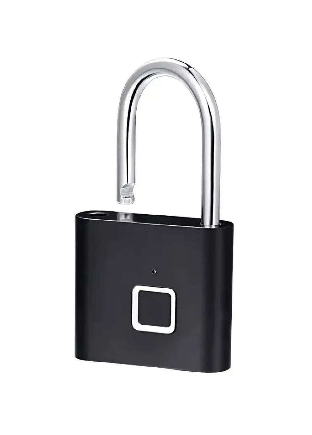 Биометрический навесной замок со сканером отпечатка пальца записью до 10 отпечатков 7,6х4,6х1,3 см (481122-Prob) Черный Unbranded (354180130)