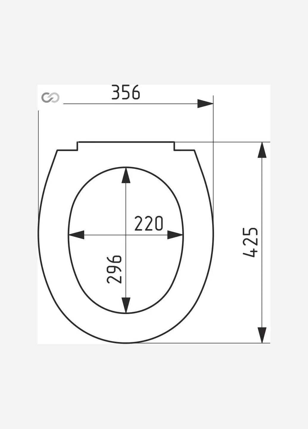 Сиденье для унитаза белое СП‑8 с пластиковым креплением 358×430 мм SoloPlast (340286067)