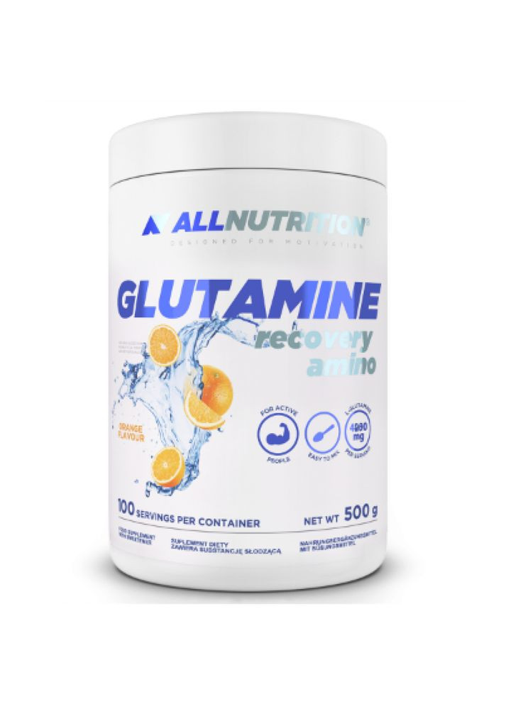 Глютамін Recovery Amino Апельсин L-глютамін для відновлення м'язів підтримка імунітету амінокислоти Allnutrition (368989215)