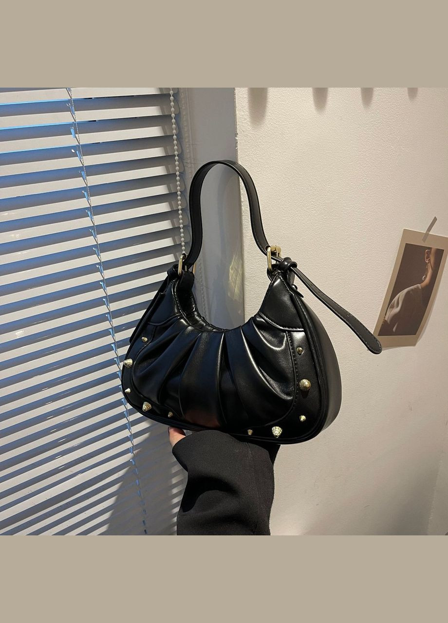 Женская сумка 8615 багет кросс-боди черная No Brand (306709398)