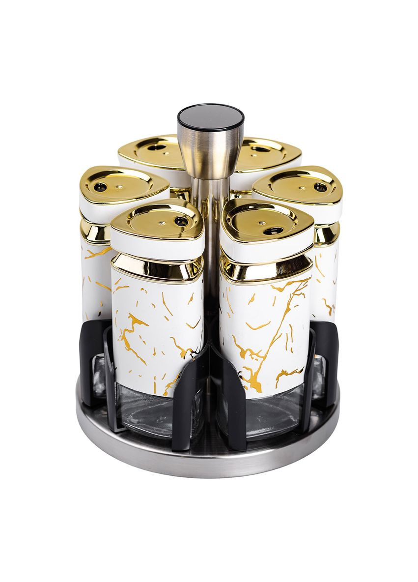 Набір баночок для спецій 6 шт 120 мл карусель для зберігання спецій HP-1332 Jooki (358706230)