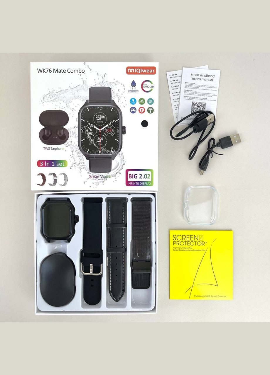 Комплект WK76 Watch + Air Dots Чорний No Brand (333655544)