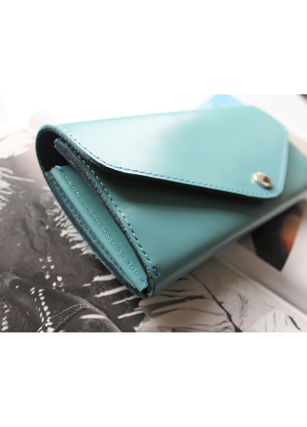 Шкіряний жіночий гаманець ручної роботи 20х10х3 см LeathART (315874888)