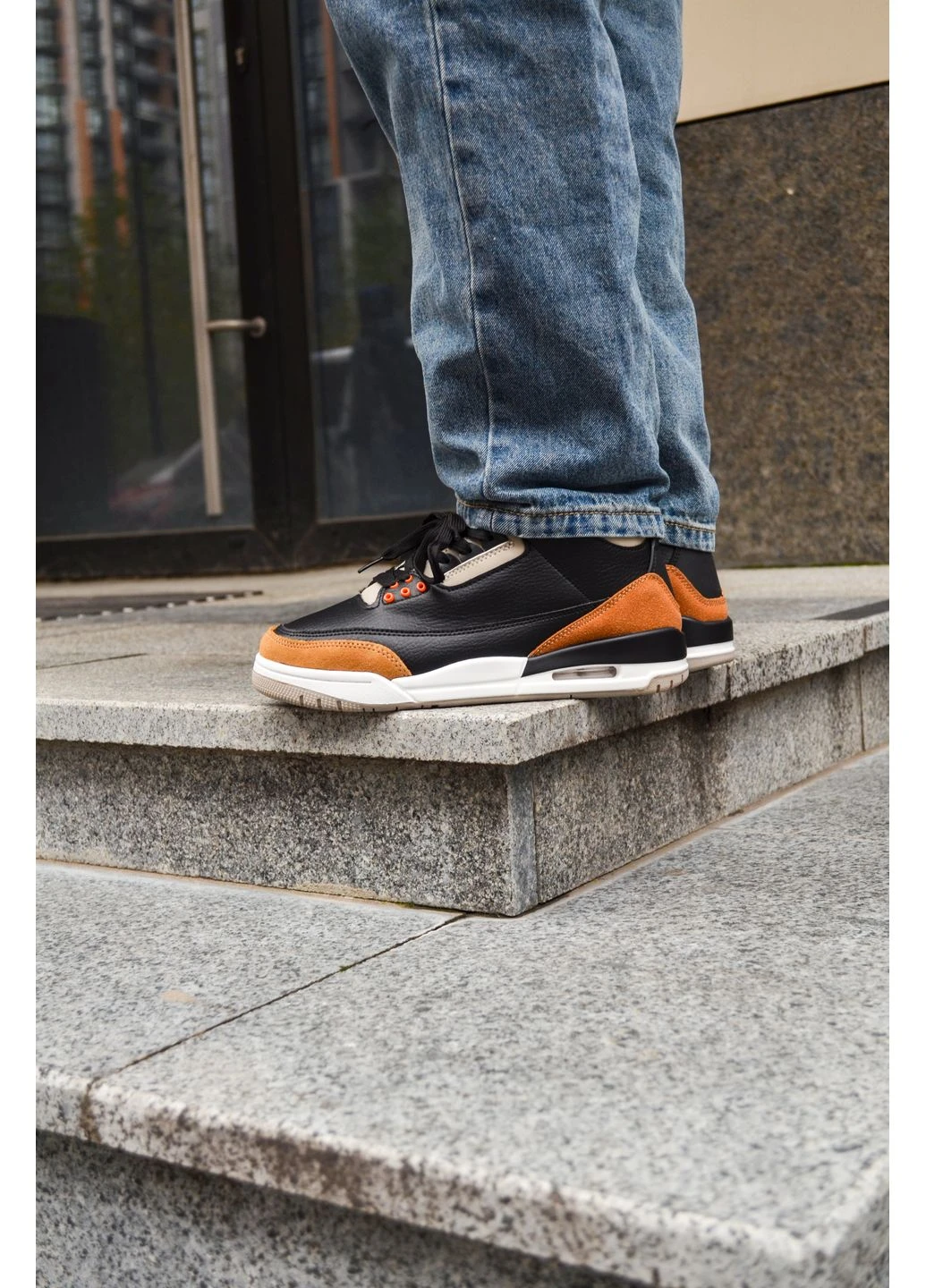 Цветные летние кроссовки nike air jordan 3 retro dessert elephant найк аир джордан No Brand