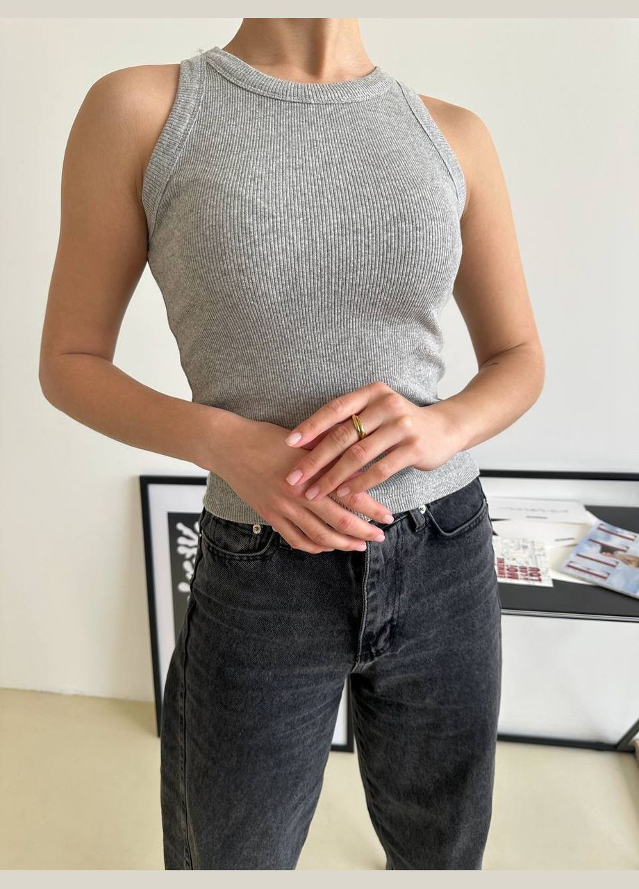 Женская серая майка No Brand — 333830206