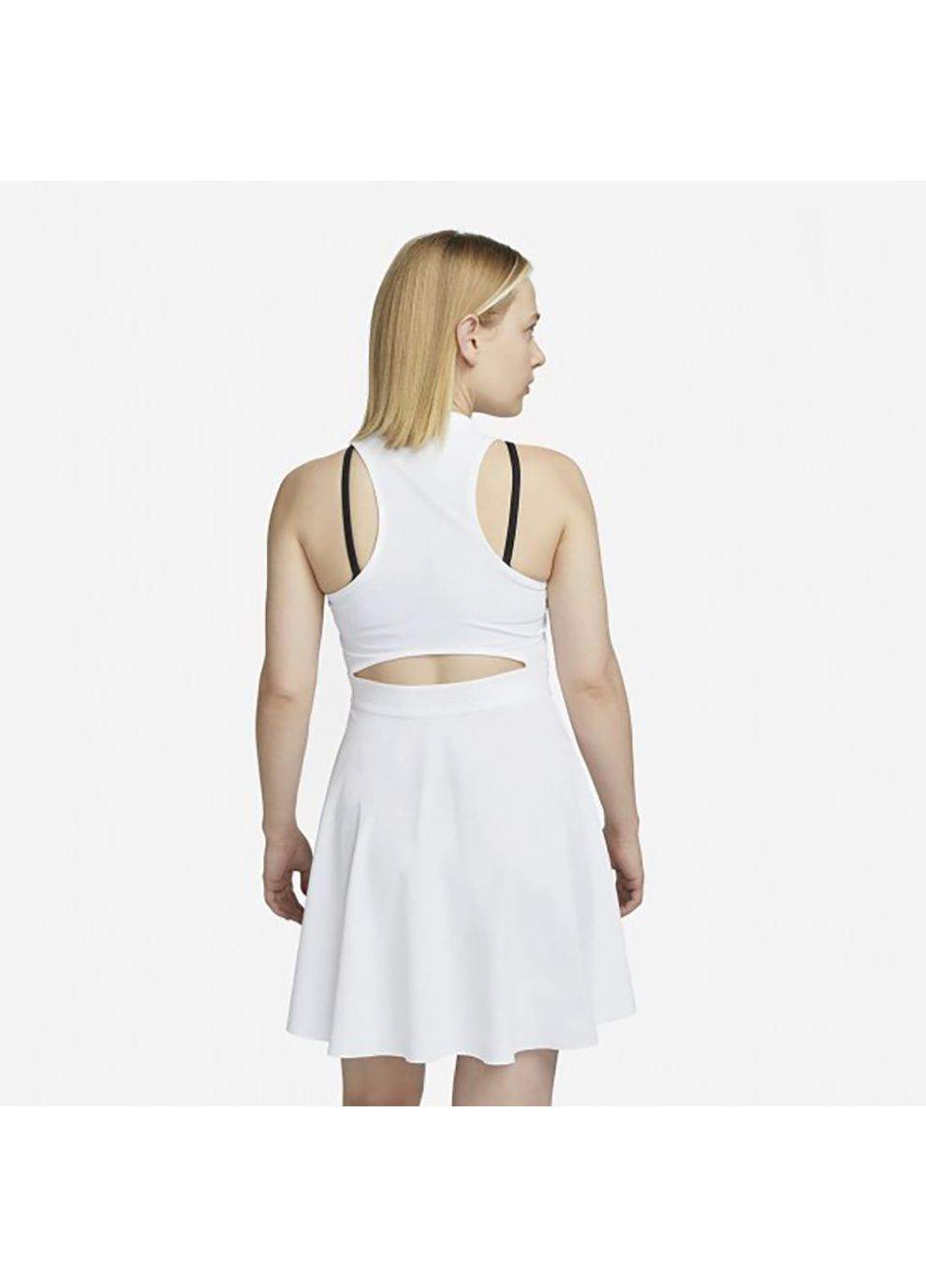 Белое спортивное женское платье df advtg dress белый Nike однотонное