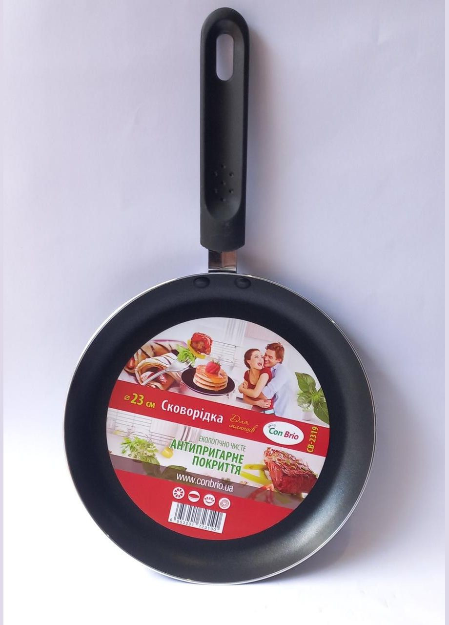 Сковорода с антипригарным покрытием СВ2319 черная 23см Con Brio (300079205)