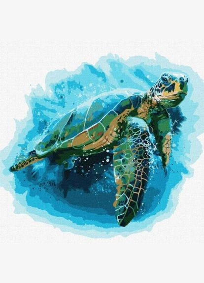 Картина за номерами "Блакитна черепаха" ★★★★ Идейка (297443247)