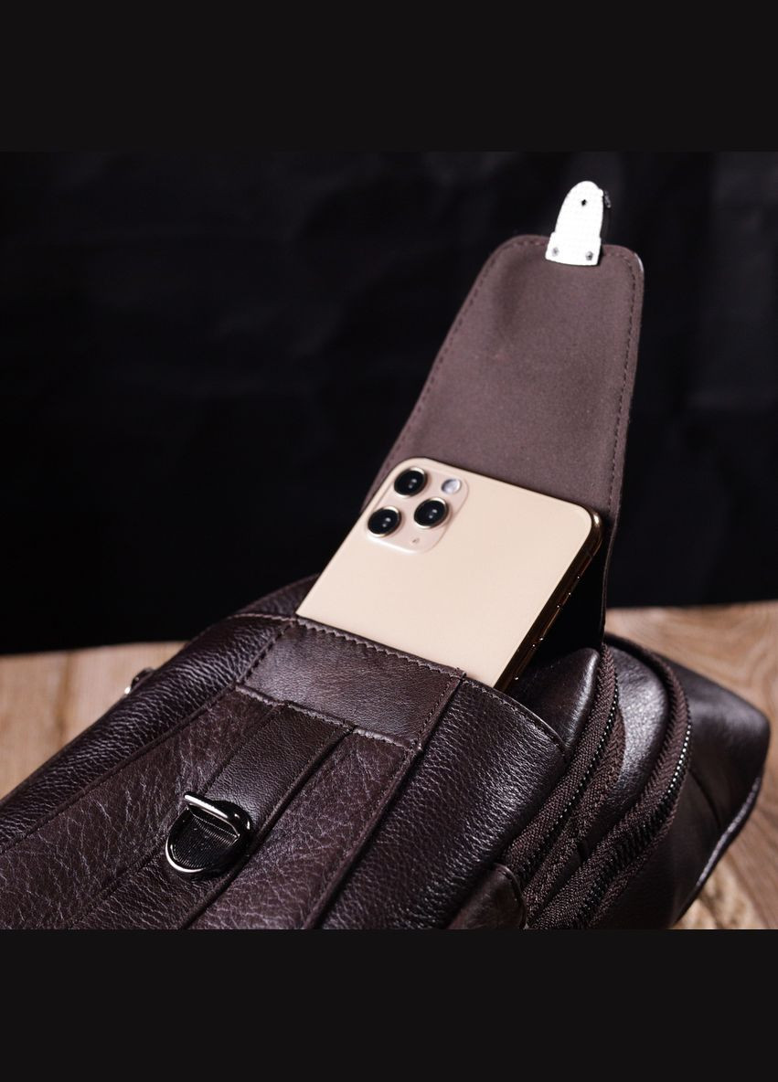 Сумка чоловіча через плече шкіряна слінг 21306 Vintage (302008087)