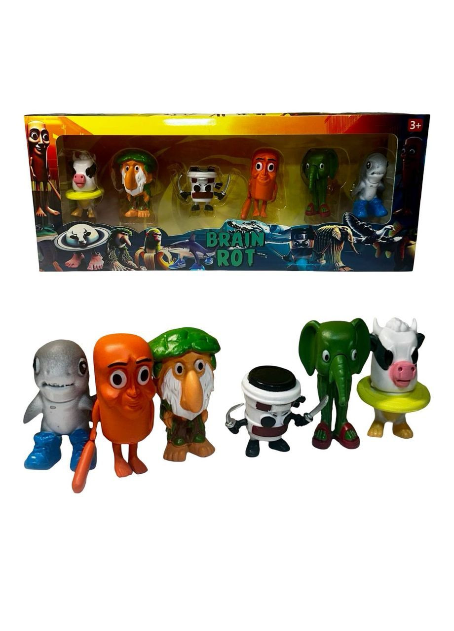 Набор фигурок Итальянский Брейнрот 6 шт. 7 см (BR3039) No Brand (367089182)