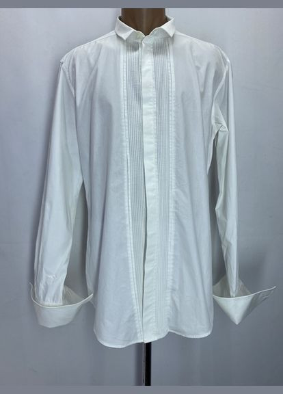 Белая праздничный рубашка однотонная D&G