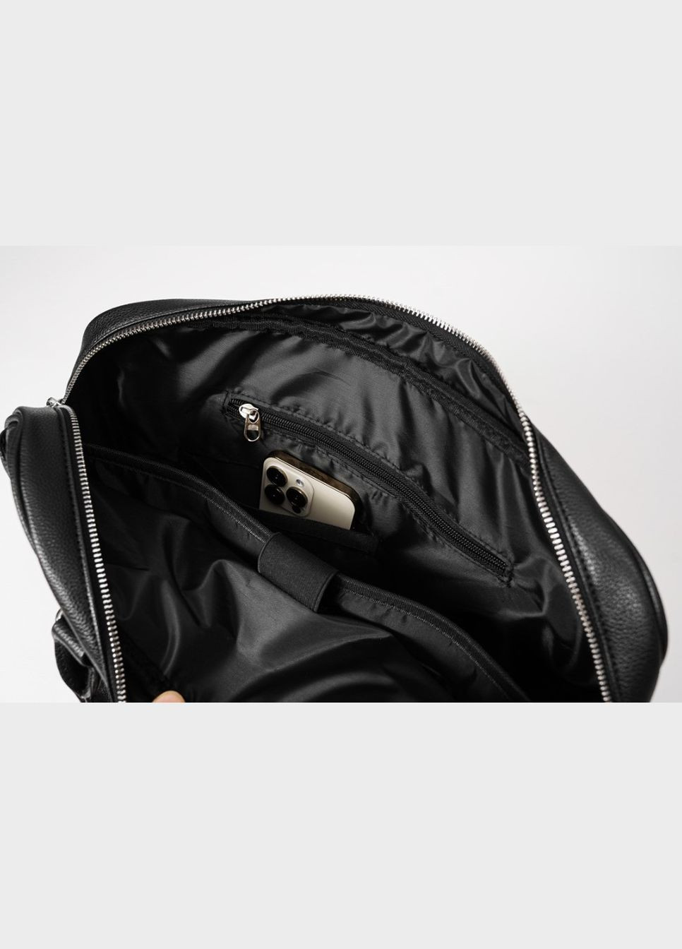 Чоловіча ділова сумка для документів стиль Луї Вітон карта чорна. Портфель для паперів No Brand (335053690)