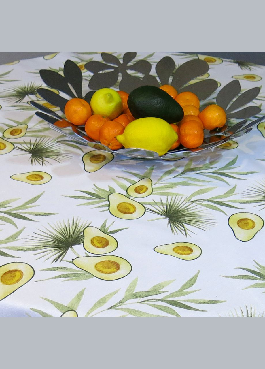 Скатертина на стіл тефлонова прямокутна/квадратна водовідштовхувальна "Авокадо" 120, 160 Maystat (305390531)