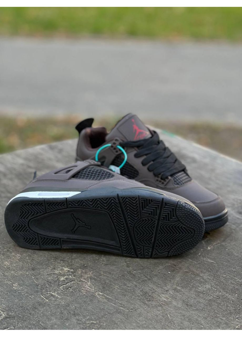 КРОСІВКИ ЖІНОЧІ NIKE AIR JORDAN RETRO 4 BROWN BLACK НАЙК АІР ДЖОРДАН No Brand чорні демісезони (368868729)