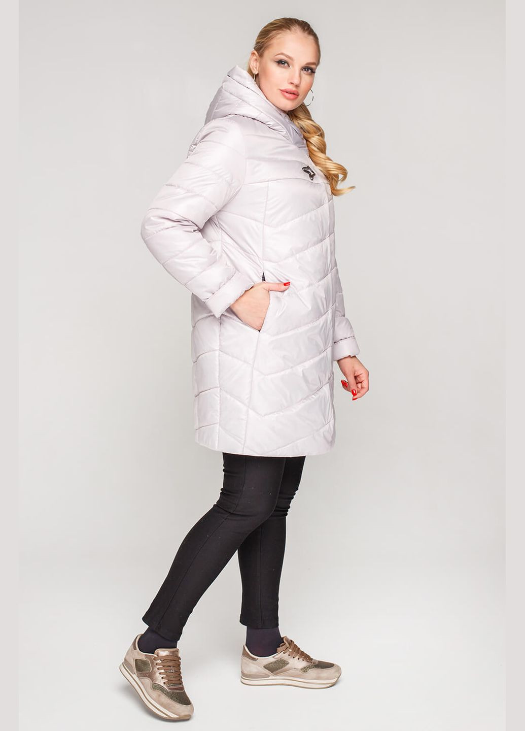 Жемчужная демисезонная куртка аманда (01066-ivory-white50) MioRichi