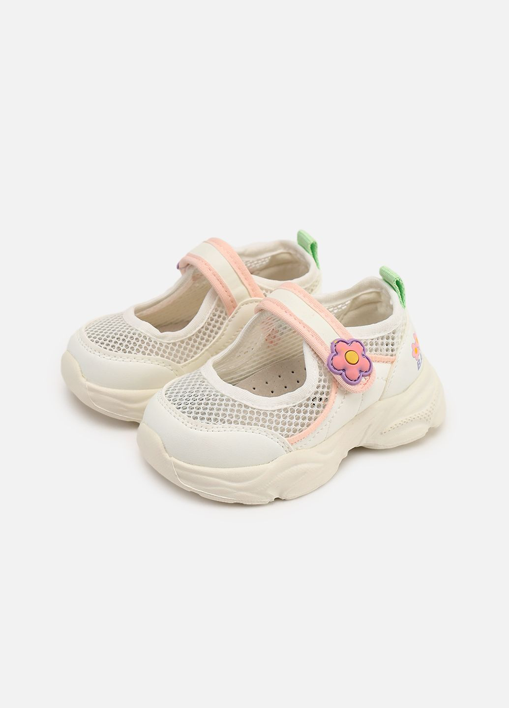 Белые слипоны на плоской подошве для девочки цвет белый цб-00273737 Kimboo