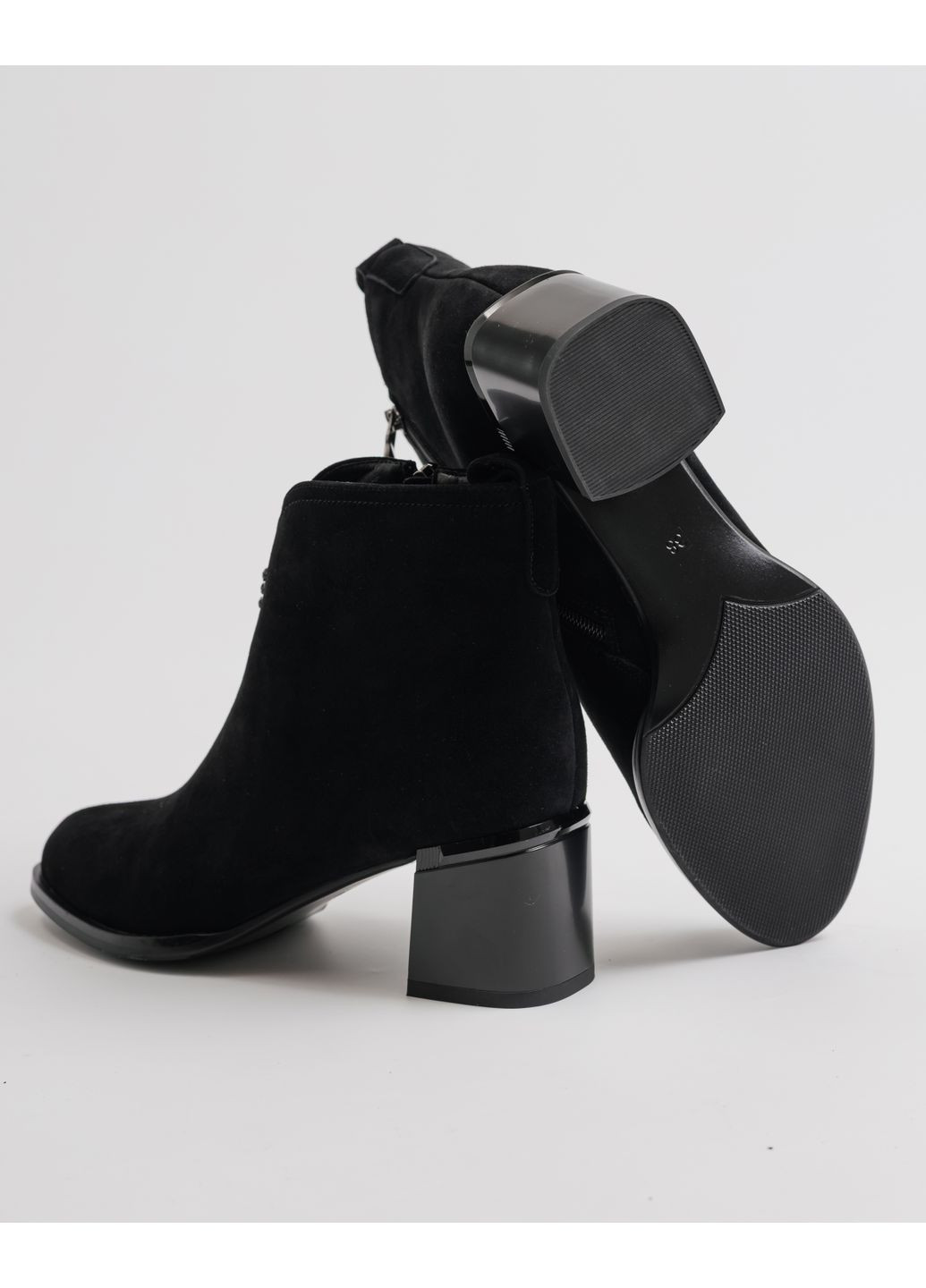 Черевики на підборах Melanda чорні замша Melanda.M (360897796)