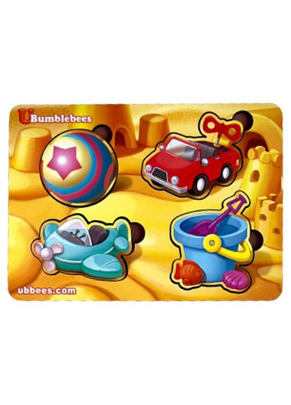 Деревянный пазлвкладыш "Игрушки-1" (ПСФ116) PSF116 фон с подсказкой Ubumblebees (304411913)