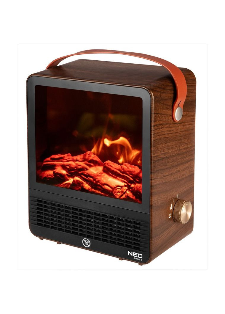 Камін електричний, декоративний, 850/1500Вт, 15-20м2, регулятор, 25х14, 4х30, 4см, дерево Neo Tools (362213932)