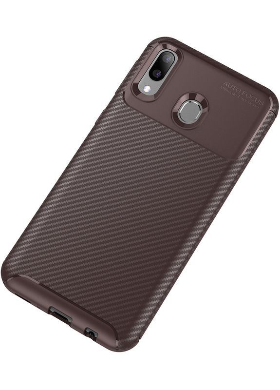 Чехолнакладка TPU Carbon Fiber 1,5mm Case Samsung Galaxy M20 Coffee Toto (301836102)