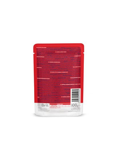 Набір вологих кормів Cat Pouch «Сімейна тарілка» для котів, асорті із 4 смаків, 12 шт х 100 г Brit Premium (322875035)