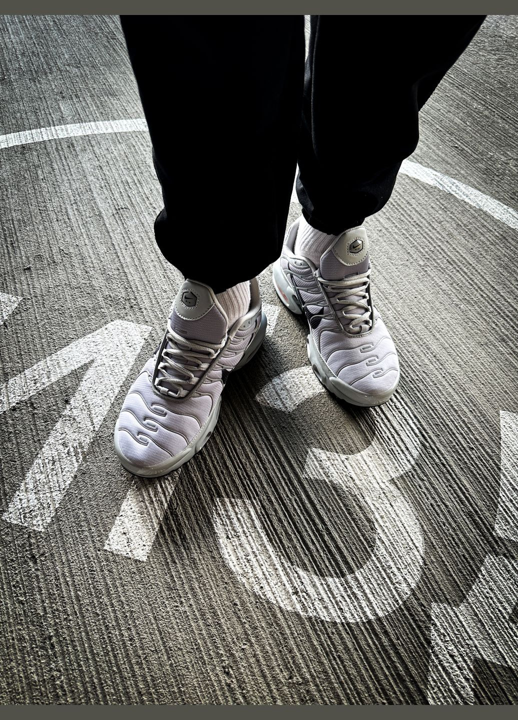 Серые всесезонные кроссовки мужские nike air max tn plus double swoosh gray | найк аир макс тн плюс серые No Brand