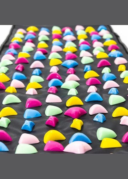 Коврик массажный с камнями 175 см дорожка ортопедическая от плоскостопия для ног детей Черный EasyFit (322895934)