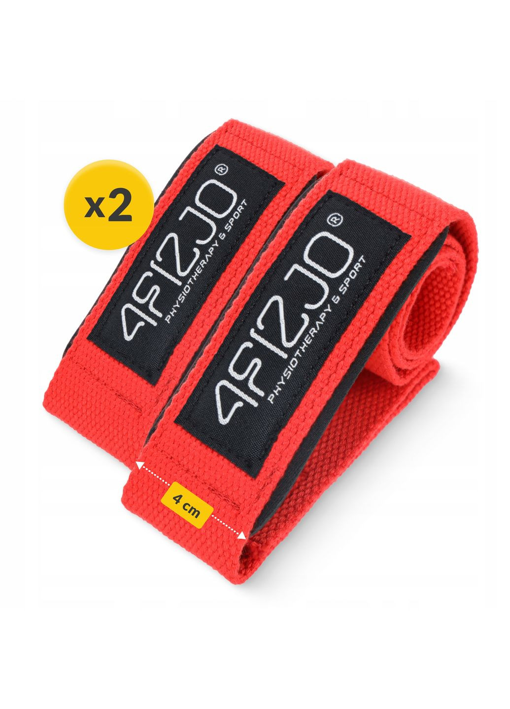 Лямки для становой тяги Deadlift Straps Red (P-5905973402286) 4FIZJO (357132993)