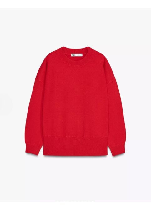 Красный демисезонный свитер 5536/815/600 Zara