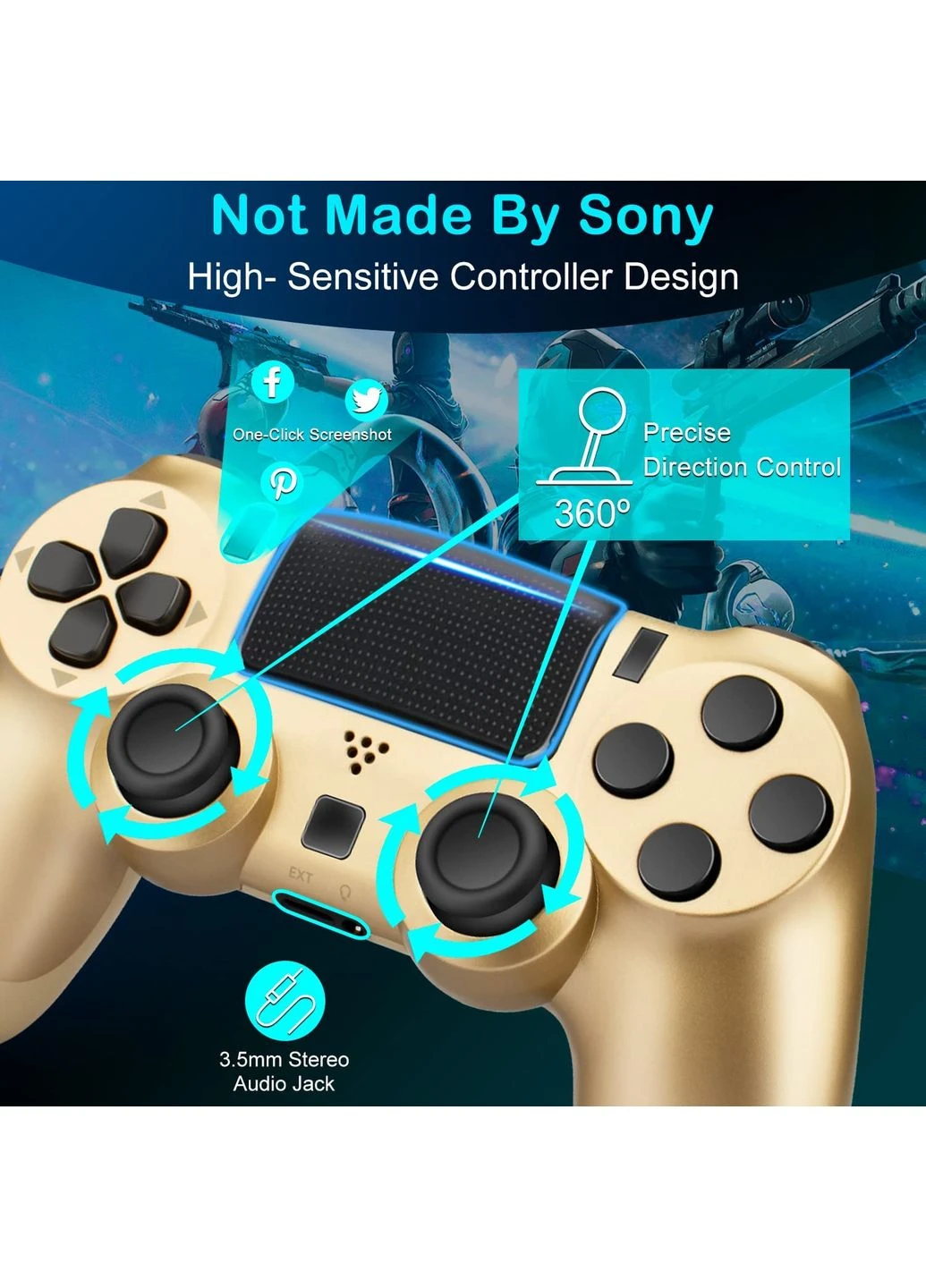 Беспроводной игровой контроллер Doubleshock 4 джойстик геймпад PS4/Pro/Slim/PS3 FIFA 3 Sony (322819008)