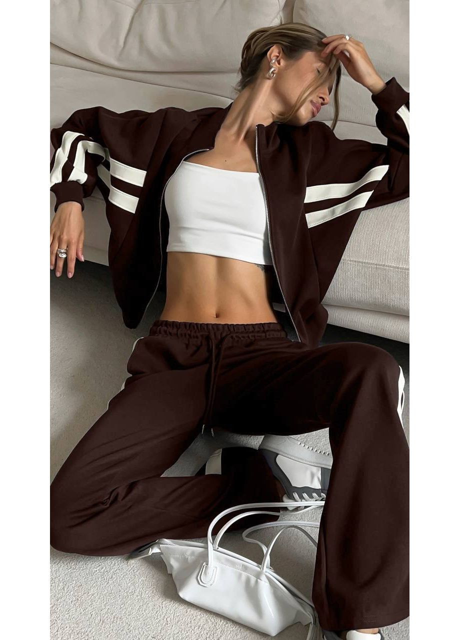 Жіночий вінтажний спортивний костюм з об’ємним худі – Розмірна сітка в описі Vione (367075202)