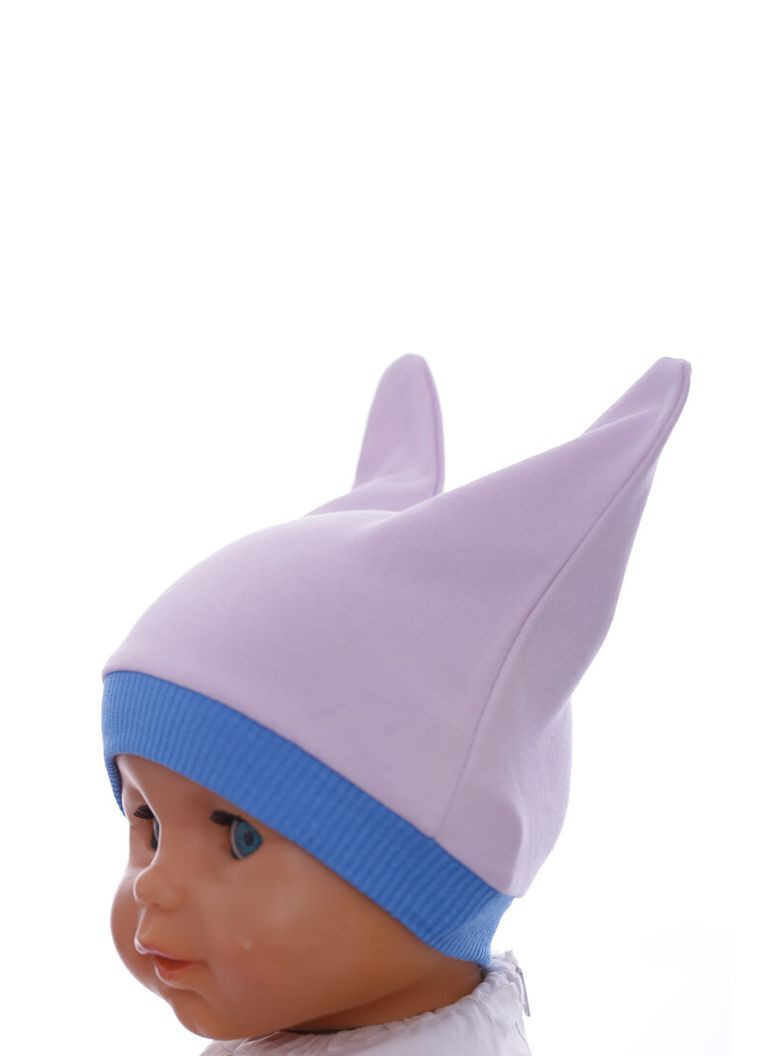 Шапка трикотажна для хлопчика з вушками блакитна 0м+ (42556) BABYKROHA (323469766)
