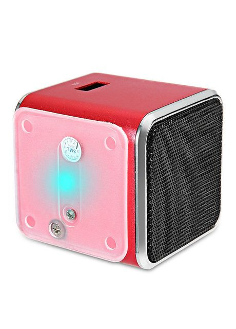 Портативная колонка, c Fm-радио, Bluetooth, Разъемами micro SD/TF/USB, RGB-подсветка, TD-V26, красная Lem Berger (315719707)