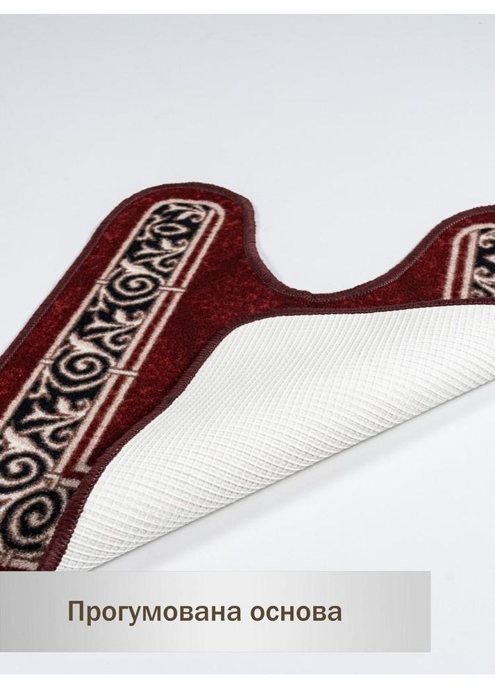 Коврик в туалет Taba 226-1 57х60 см бордовий No Brand (364969203)
