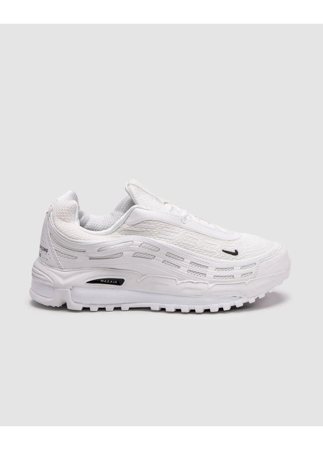Белые летние кроссовки nike comme des garcons x air max tl 2.5 white найк аир макс тл No Brand