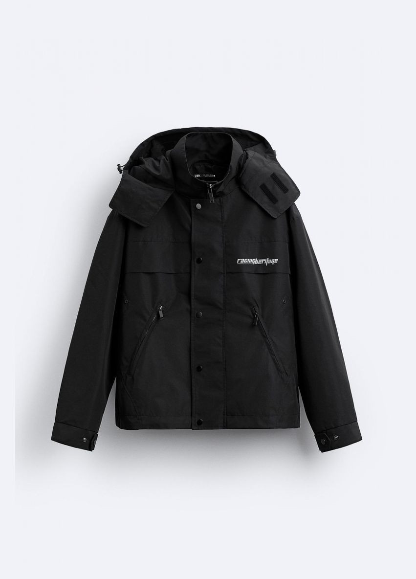 Чорна демісезонна куртка Zara 4302 413 BLACK