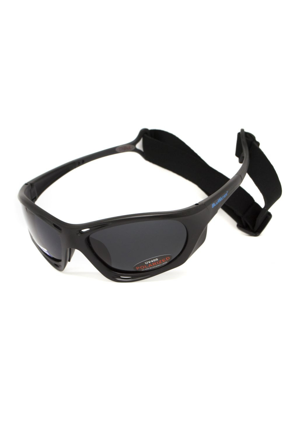 Очки поляризационные Hydro Polarized (dark gray) Anti-Fog, черные линзы в черной оправе BluWater (319704515)