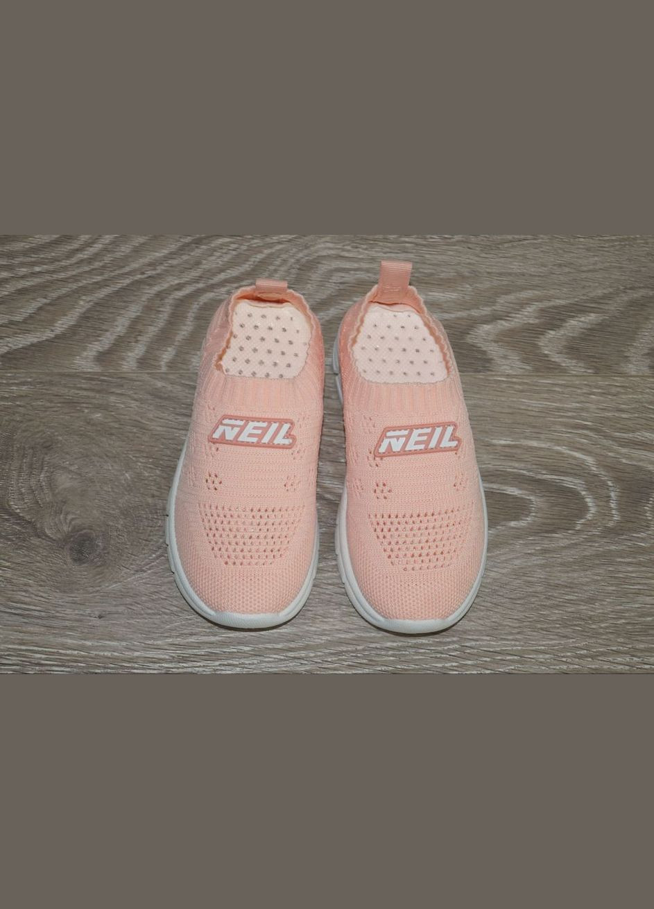 Персикові осінні кросівки текстильні для дівчинки персикові No Brand