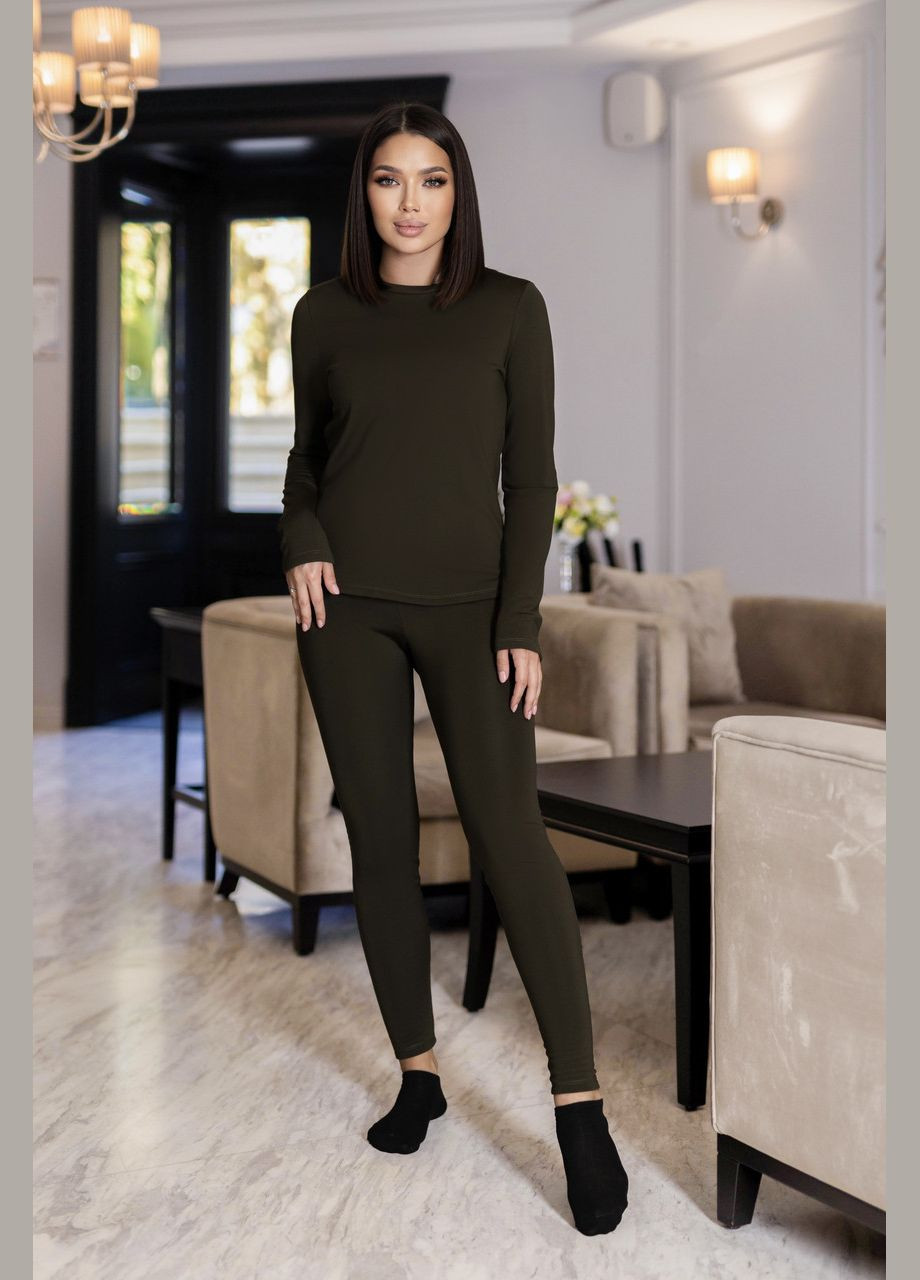 Оливковая (хаки) зимняя комплект женского термобелья Fashion Girl