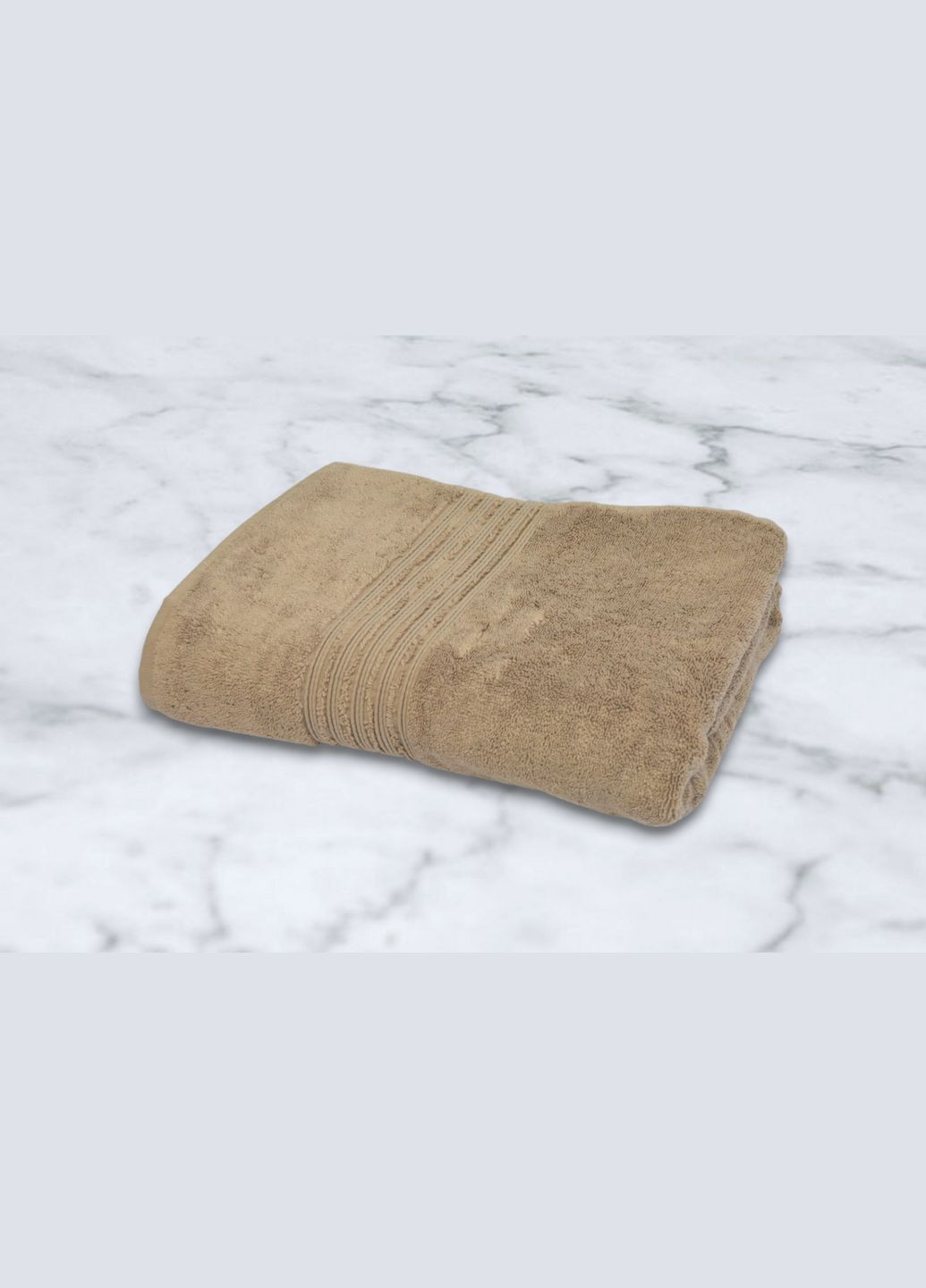 Махровое полотенце 70х140 см Kayra однотонный коричневый