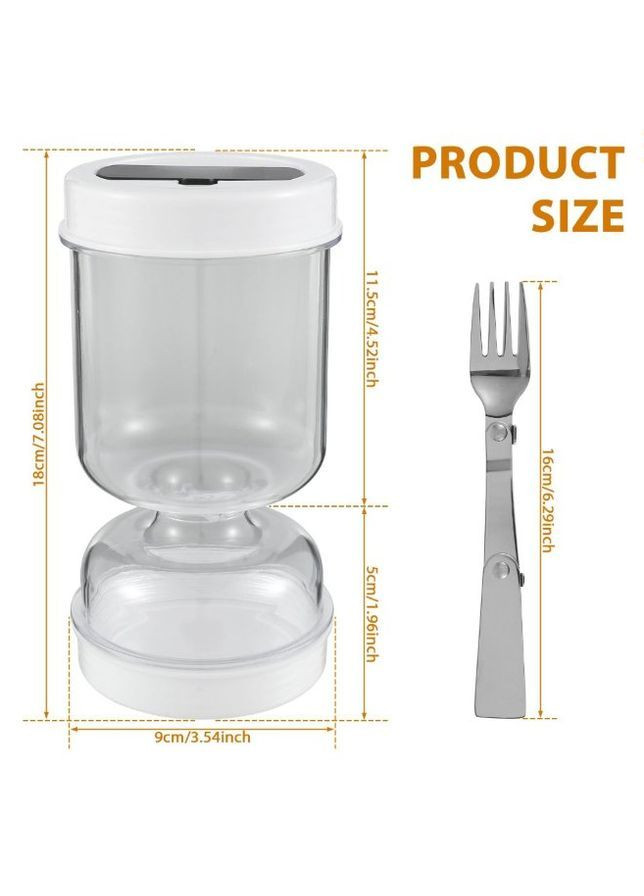 Контейнер для соленых огурцов с герметичной крышкой и вилкой, 18×9 см No Brand - (365655686)