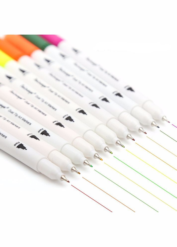 Набір двосторонніх маркерів Brush Markers Pens " " 24 кольори Worison (322650329)