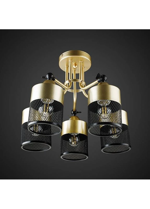 Стельова люстра DL-17317/5 FG BK золотий Light House (398863969)