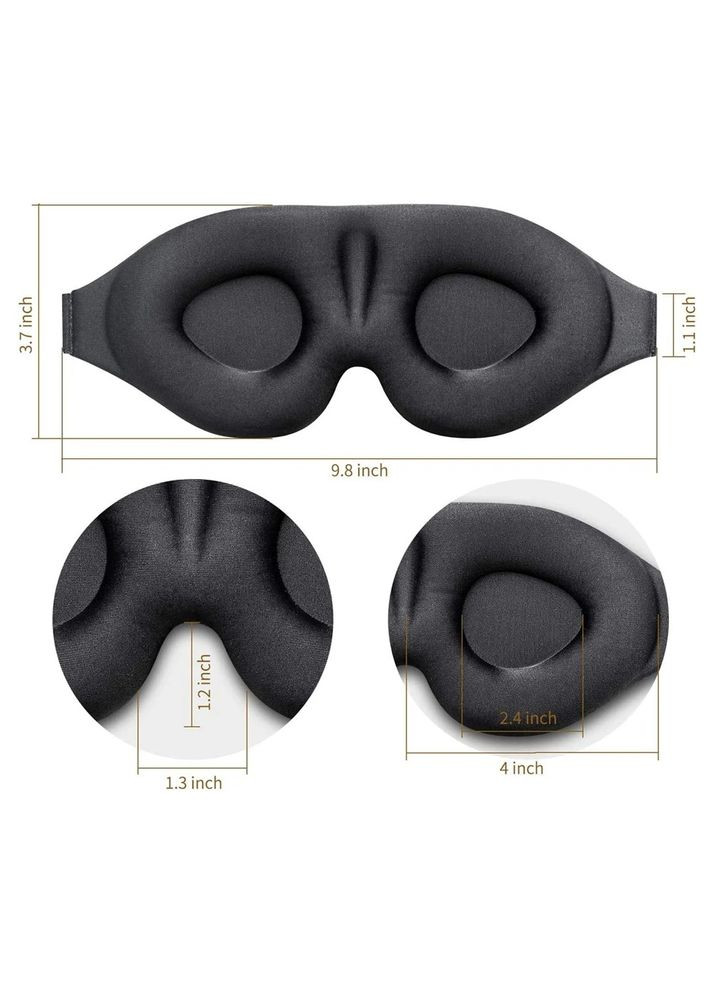 Маска для Сна из Шелка W32 с Эффектом Памяти 3D Дышащая для Женщин и Мужчин (5024406) Clefers (302087331)