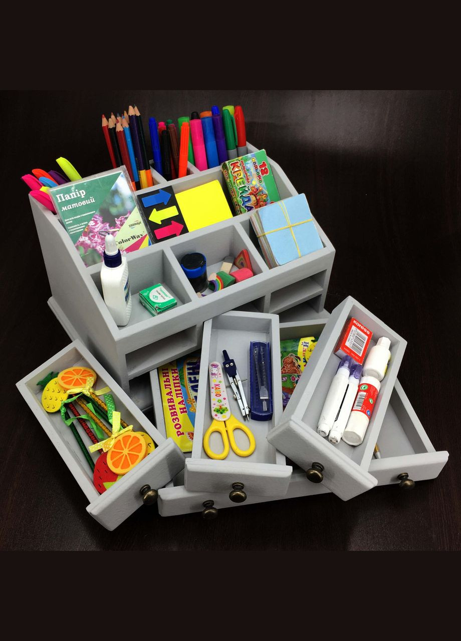 Органайзер настільний з дерева Гувернер маренго (КНЦ-001919) No Brand (328227686)