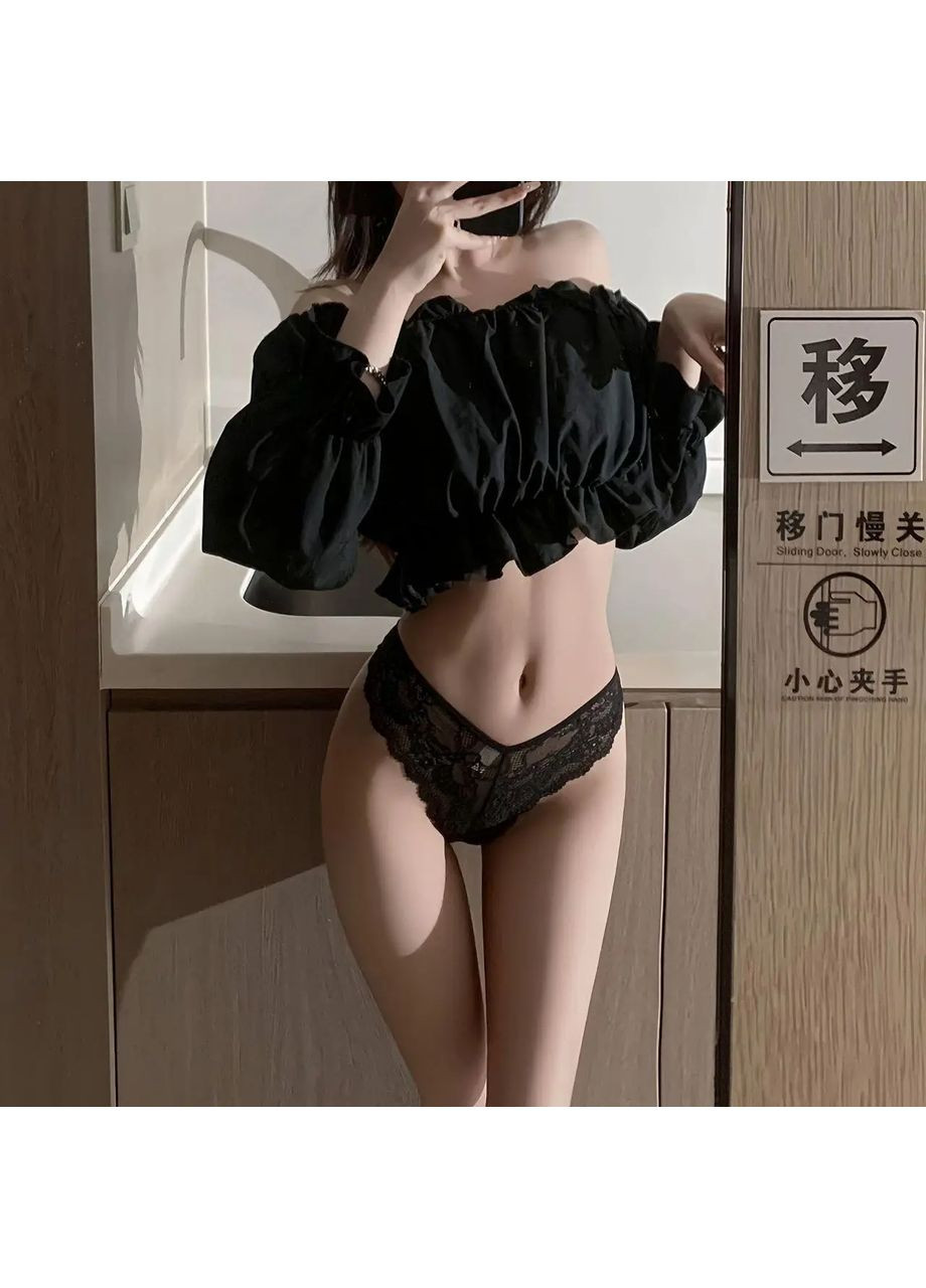 Спокусливі ніжні мереживні трусики-стрінги Коханка з сердечками позаду, Витончена жіноча білизна No Brand трусики-стрінги Коханка білі (360428704)