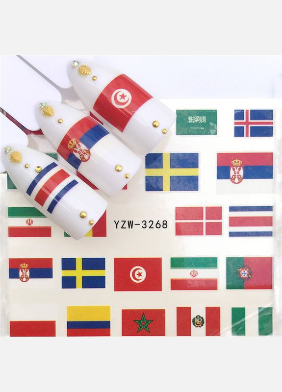 Слайдер-дизайн водні наклейки для нігтів, YZW-3268 No Brand (296666193)