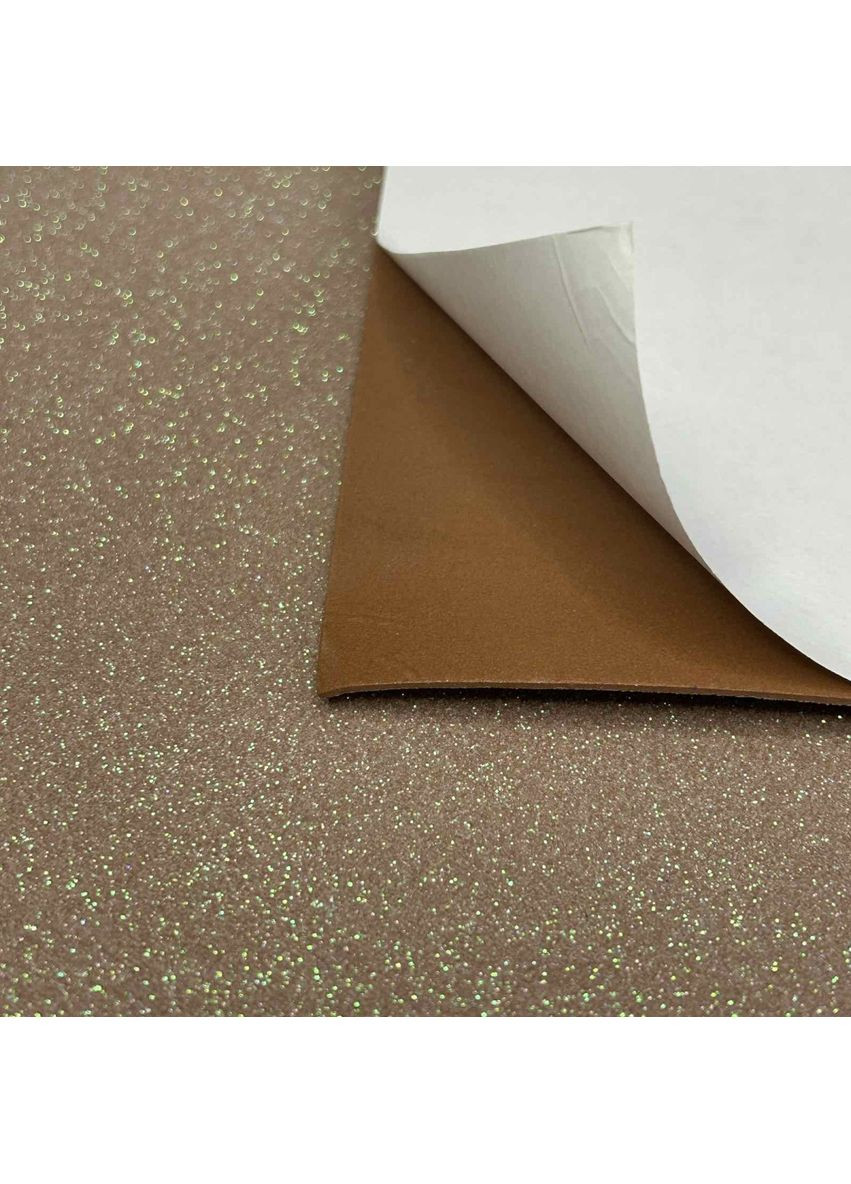 Фоамиран мокко с глиттером клеевое основание 1,6 мм, 1 лист А4 Plus-plus (354794130)