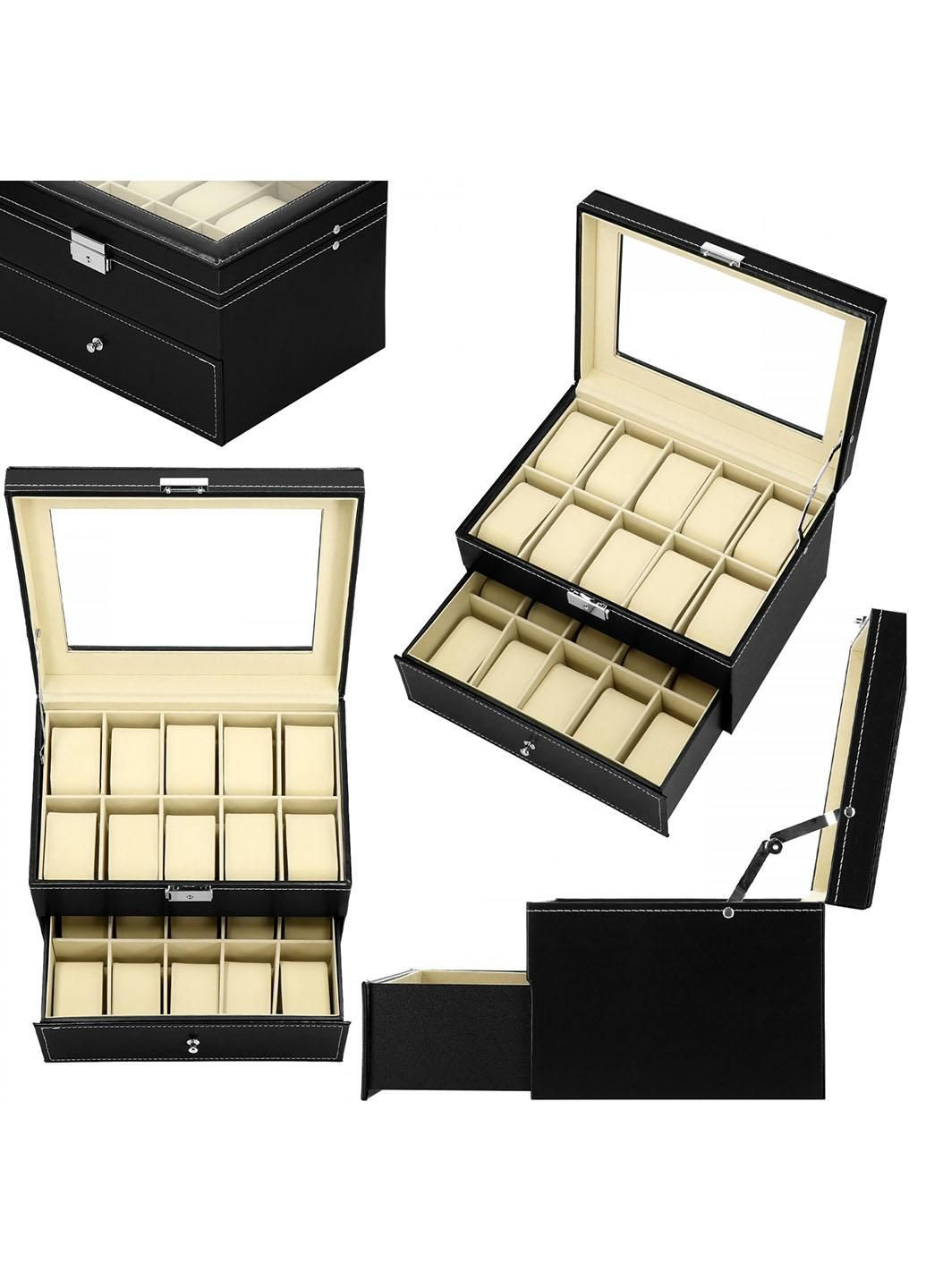 Скринька (органайзер) для зберігання годинників 28 x 20 x 16.5 см HA1059 Springos (290252758)